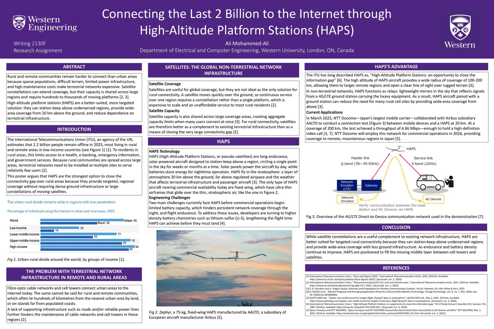 Research poster: Connecting the Last 2 Billion to the Internet through High-Altitude Platform Stations